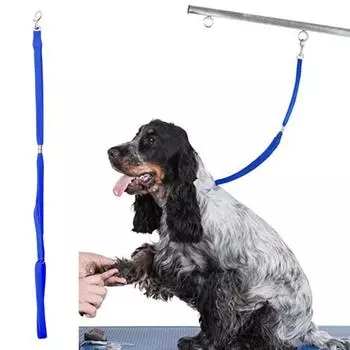 Поводок для домашних животных Регулируемый стол для ухода за ванной для домашних животных Подвесная петля Веревка безопасности для собак Безопасная простая в использовании удерживающая веревка для домашних животных для большинства домашних животных чёрный
