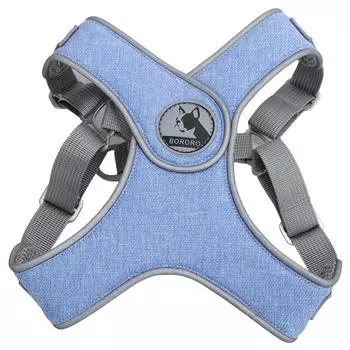 Поводок для домашних животных, светоотражающий жилет, регулируемый дышащий ремень для прогулок с кошкой или собакой, розовый XS S(for 2-4kg) синий