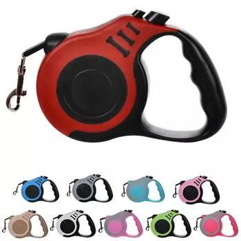 Поводок для домашних животных, выдвижной нейлоновый поводок для маленьких собак, кошек, тренировки на открытом воздухе, пеший туризм, тяговая веревка для щенков, рулетка, принадлежности для чихуахуа, бульдога 3 м 5 м 3M роза розовый