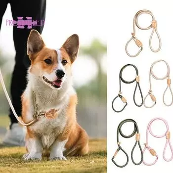 Поводок для домашних животных, защита от удушья, защита от побега, анти-расшатывание, подвижное стопорное кольцо, ограничительная пряжка, регулируемая 8/12 мм, дополнительный поводок для собак, аксессуар для собаки света кофе