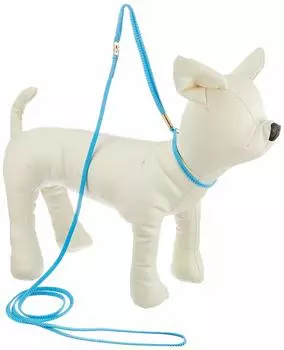 Поводок для шоу Doggyman Pastel, синий, для очень маленьких собак, 5 мм синий