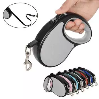 Поводок для собак 3M 5M для маленьких средних собак Автоматический выдвижной тяговый канат для кошек и собак для тренировок на открытом воздухе Поводок для домашних животных Продукт Йоркширский чихуахуа-пудель 3M красный