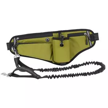 Поводок для собак Hands Free, поясная сумка, водонепроницаемая, ночная, светоотражающая, большой емкости для уличной собаки синий