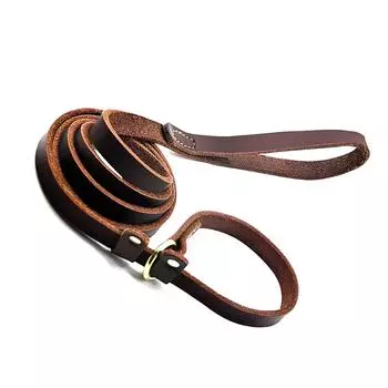 Поводок для собак из натуральной кожи, мягкий, регулируемый, с петлей, поводки для домашних животных, P-цепочка, прочный поводок для дрессировки для средних и крупных собак ,1.8*180cm