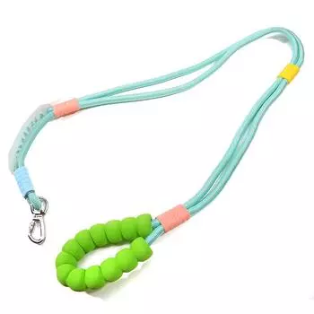 Поводок для собак, не спутывающийся нейлоновый поводок для собак и кошек, удобная ручка, простота управления, нескользящий трос зелёный