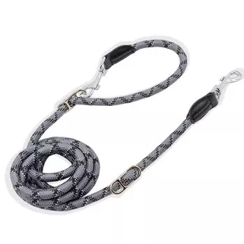 Поводок для собак, поводок для собак на плечо, поводок для собак, скользящий поводок, 1 поводок без поводка для обеих рук, 2 поводка для собак, регулируемая длина, светоотражающий материал, поводок для собак среднего и