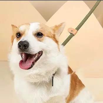 Поводок для собак, скользящий поводок, прочный плетеный канат, регулируемый петлевой воротник, тренировочные поводки для средних и больших собак 0.6X150cm красный