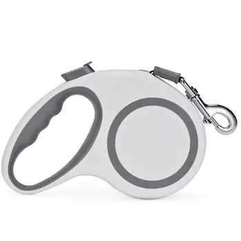 Поводок для собаки, втягивающийся поводок, прочная конструкция, нескользящая ручка, быстрозапираемая тормозная система одной рукой. чёрный