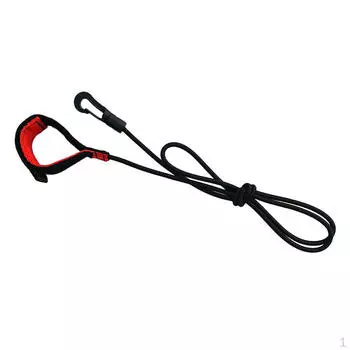 Поводок для удочки, поводок для рыболовного весла для каякинга, каноэ, катания на лодках чёрный