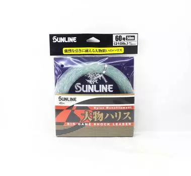 Поводок Sunline Nylon Big Game Shock Leader 50 м #60 210 фунтов 1,280 мм (6085) чистый