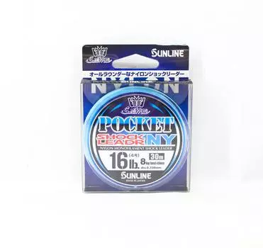 Поводок Sunline Nylon Pocket NY Shock Leader 30 м #4 16 фунтов 0,330 мм (6305) чистый