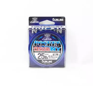 Поводок Sunline Nylon Pocket NY Shock Leader 30м #6 25lb 0.370мм (6329) чистый