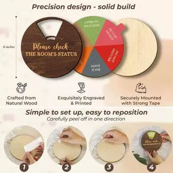 Поворотная деревянная табличка на дверь офиса Yousheng, 6 статусов, не беспокоить, на совещании, скоро придет время, добро пожаловать, украшение на дверь конференц-зала эбеновый