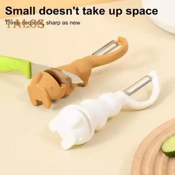 Поворотная овощечистка с нескользящей ручкой, лезвия из нержавеющей стали, двойная бритва, легко чистящиеся кухонные инструменты для картофеля, моркови, огурцов белый