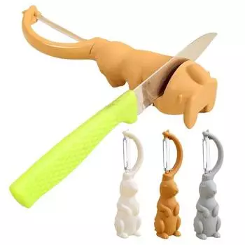 Поворотная овощечистка с нескользящей ручкой, лезвия из нержавеющей стали, двойная бритва, легко чистящиеся кухонные инструменты для картофеля, моркови, огурцов белый