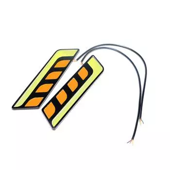 Поворотные огни для стайлинга автомобилей, супер яркие COB, все в одном, 2 шт./комплект, универсальные светодиодные панели, светодиодные автомобильные противотуманные фары DRL