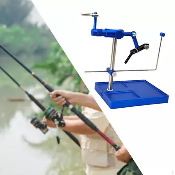 Поворотные тиски для завязывания мух, зажим для станции, практичный инструмент для крепления рыболовных снастей