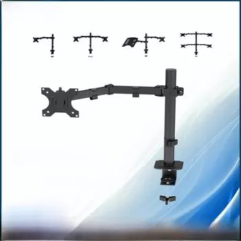 Поворотный кронштейн-подставка для монитора без перфорации для экранов 15–32 дюйма single monitor stand