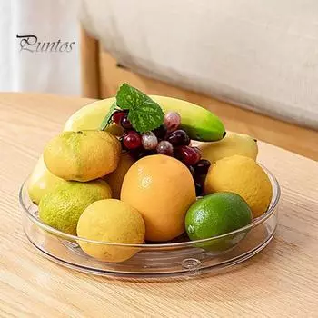 Поворотный стол для хранения, вращающийся на 360°, органайзер для хранения, прозрачный круглый ящик для хранения для кухни, ванной комнаты, шкафа L