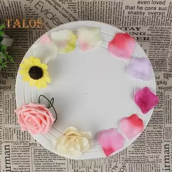 Поворотный стол для торта, пищевой класс, не содержит BPA, противоскользящая подставка для десерта, поворотный стол для торта, инструмент для украшения своими руками белый