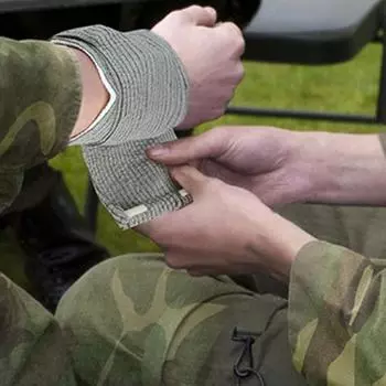 Повязка для экстренной помощи на открытом воздухе. Дышащая и высокоэластичная гемостатическая повязка. Толстая компрессионная повязка на рану. Тактическая первая помощь для полевых тренировок. 4 A