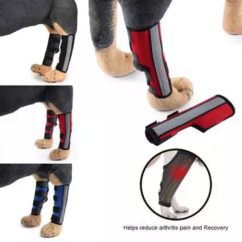 Повязка для собаки, поддержка колена, защита локтевого сустава, светоотражающая повязка для собаки S синий