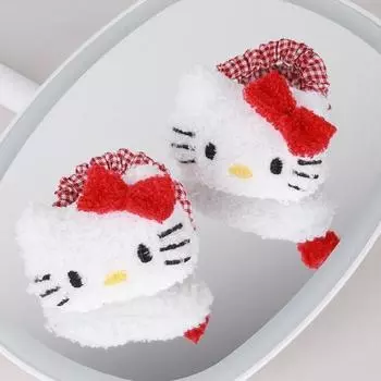 Повязка для волос Hello Kitty, набор из 2 резинок для волос, популярный персонаж в Корее