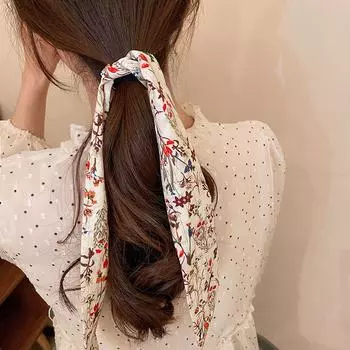 Повязка для волос круглая цветочная тканевая повязка для волос шелковая лента корейский стиль повязка для волос женская веревка для волос Large