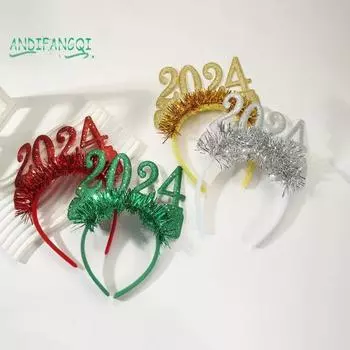 Повязка для волос на новогоднюю вечеринку 2024 — модный, удобный, идеально подходящий головной убор для красивого украшения волос зелёный