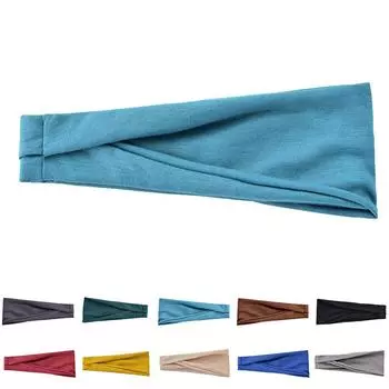 Повязка для волос Повседневная женская повязка на голову Мужская повязка на голову завязанная чёрный