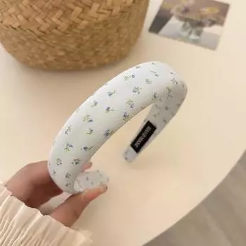 Повязка для волос с цветочным принтом для женщин Элегантный свежий цвет Аксессуары для волос Мягкие удобные весенние повязки Модная повязка для волос
