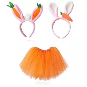 Повязка для волос с пасхальным кроликом, товары для косплея, вечерние принадлежности, повязка на голову с кроликом, детская повязка на голову для девочек