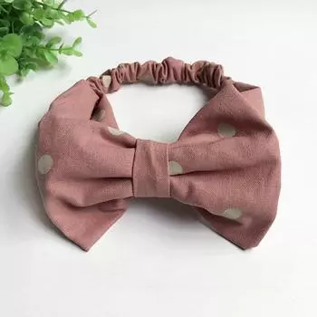 Повязка для волос с узлом-бабочкой, милая повязка для волос в горошек с бантом для маленьких девочек, повязка на голову принцессы, головной убор для младенцев, эластичная лента, аксессуары для волос