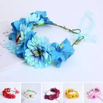 Повязка для волос, сказочная имитация бабочек, богемный стиль, женские головные уборы для съемок, реквизит, гирлянда на голову, женские головные уборы, инструмент для укладки волос жёлтый