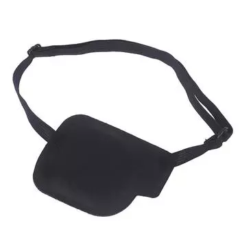 Повязка на глаз, унисекс, черная, одинарная, моющаяся, регулируемая, с повязкой на глаза