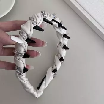 Повязка на голову аксессуары для волос для девочек женщин повязка стразы фасинаторы элегантный обруч винтажный популярный ведущий модный взрослые новинка