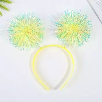 Повязка на голову Bertpol с хлопушкой, лимонная, 3 шт.