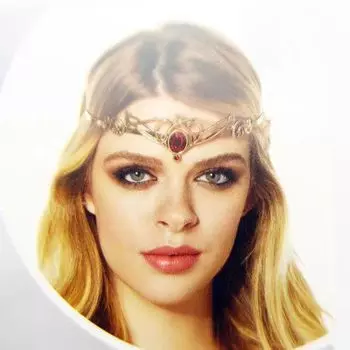 Повязка на голову богини Бошаси из сплава с красными бриллиантами, повязка на голову на лбу, повязка на голову Semel, аксессуары для волос в том же стиле, корона для волос