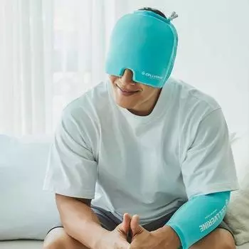 повязка на голову cellverine Cryo Gel (Мятный/Темно-синий) Gel Headband Mint FREE