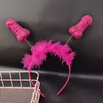 Повязка на голову для девичника, красное, розовое, с перьями, сексуальная повязка для волос, повязка на голову для невесты, свадебный душ, декор для девичника, реквизит для фотосессии розовый