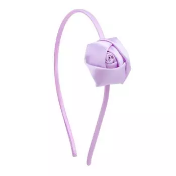 Повязка на голову для девочек с атласным цветком розы, винтажный стиль, аксессуары для волос, головной убор для свадебного костюма, ручная работа