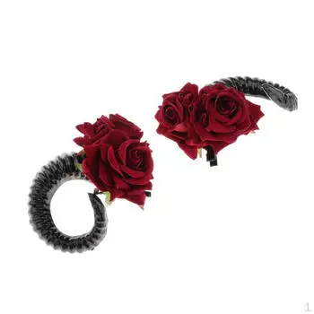 Повязка на голову для косплея, маскарадный костюм в стиле фэнтези, овечьи уши чёрный