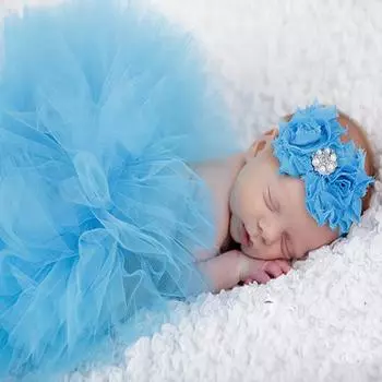 Повязка на голову для малышей, красивая реквизит для фотосъемки, детская юбка, реквизит для фотосъемки новорожденных, детский костюм, наряд для принцессы, детская юбка-пачка серый
