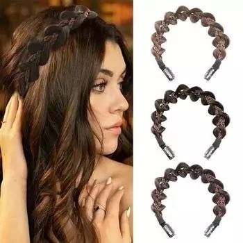 Повязка на голову для парика Twists Twists Нескользящая плетеная повязка для волос Эластичная повязка на голову Twists Knotted повязка на голову B