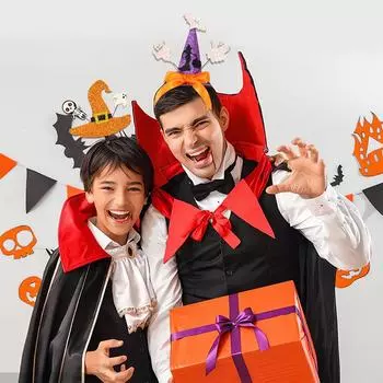 Повязка на голову для шляпы ведьмы на Хэллоуин, жуткое украшение для вечеринки, головной убор ведьмы для костюмированных вечеринок, косплея и праздничного декора