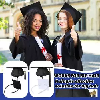 Повязка на голову для выпускного колпачка - Повязка на голову для выпускного колпачка, держатель для повязки на голову для выпускного колпачка, вставной держатель One Size