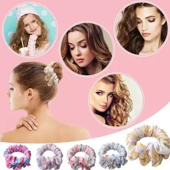 Повязка на голову для завивки волос «сделай сам», без нагрева, многоразовая лента с длительным эффектом, ролики для сна, ленивая волна, мягкий валик для создания вьющихся женских волос фиолетовый