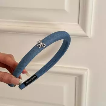 Повязка на голову для женщин, аксессуары для волос, лента, корейский, стразы, бант, обруч, винтажный, популярный, ведущий, модный, макияж, k-pop, йога, новинка