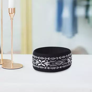 Повязка на голову для женщин, трикотажная, закрывающая уши, для занятий в холодную погоду белый