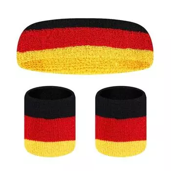 Повязка на голову и напульсники Se с национальным флагом, конические повязки в стиле бохо для национальных спортивных мероприятий, нескользящая тканевая повязка на голову